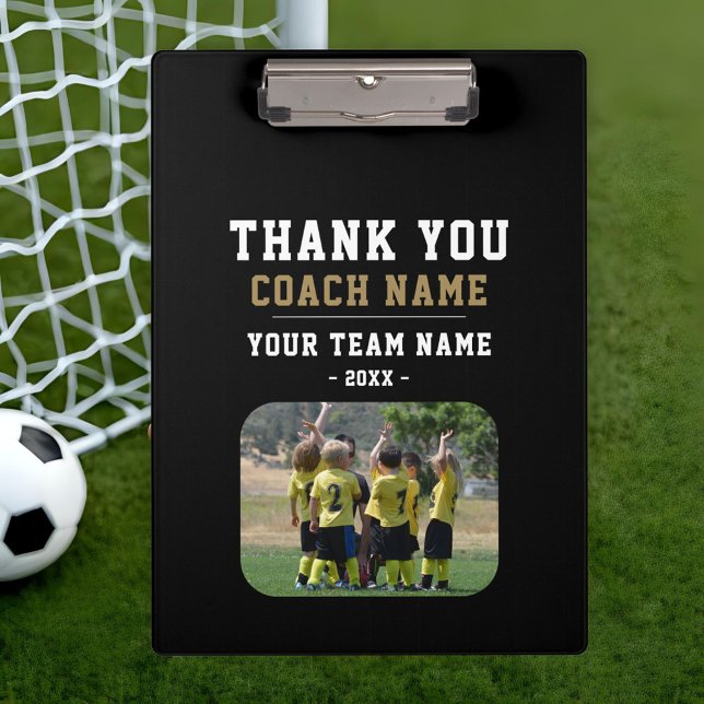Thank you Coach Team Name Photo Clipboard (Creator Uploaded)