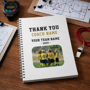 Thank you Coach Team Name Photo Notebook