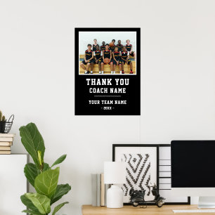Thank you Coach Team Name Photo Poster