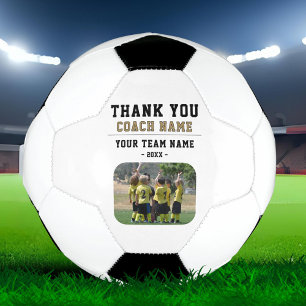 Thank you Coach Team Name Photo Soccer Ball