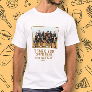 Thank you Coach Team Name Photo T-Shirt
