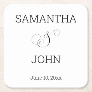 Thank you coaster wedding favours