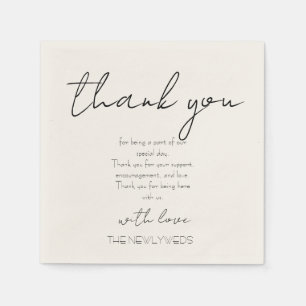 Thank You cocktail napkins