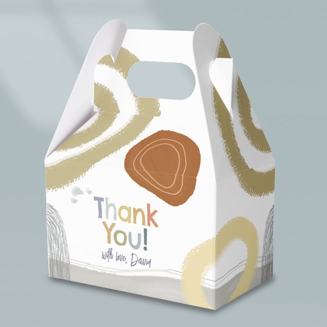 Thank You Colorful Modern Birthday boy Favor Box (Creator Uploaded)