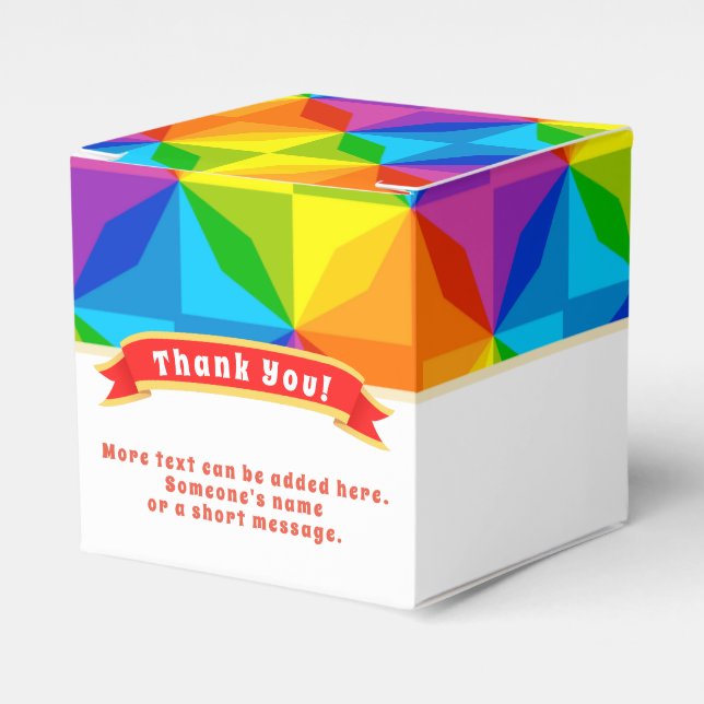 Thank you colourful Design Favour Box (Front Side)
