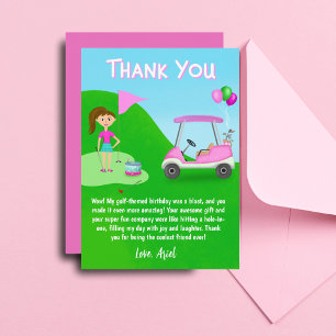 Thank You Cool Girls' Golf Themed Birthday Party