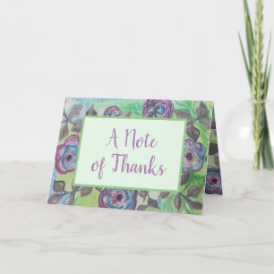 Thank you Country Floral Custom Message Card