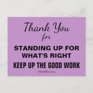 Thank You Country Over Party Resistance Postcard