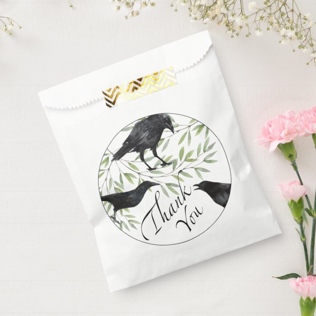 Thank You Crow Love Birds  Favour Bag (Sealed)