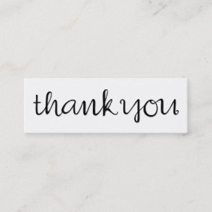 Thank You Cursive black Business Card