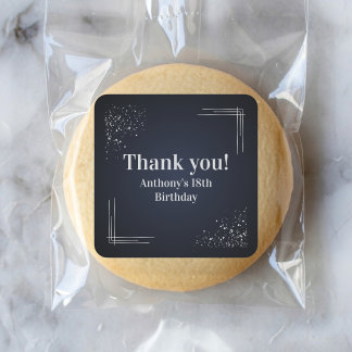 Thank you Custom 18th Birthday Party Favor Sticker