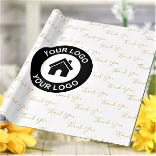 Thank You Custom Business Logo Wrapping Paper