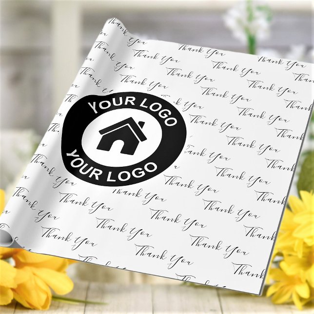 Thank You Custom Business Logo Wrapping Paper (Creator Uploaded)