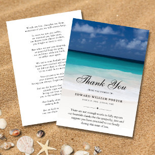 Thank You Custom Funeral Beach Sympathy Grief