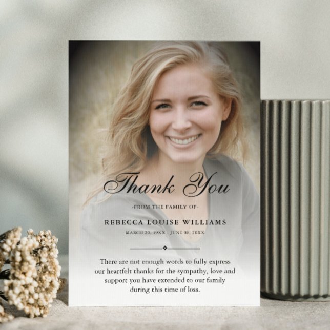Thank You Custom Funeral Photo Sympathy Grief Loss (Creator Uploaded)