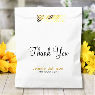 Thank You Custom Name Text Occasion Favour Bags