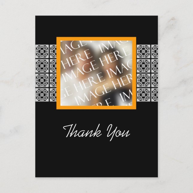 Thank You Custom Photo Template Wedding Postcard (Front)