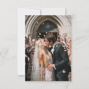 Thank you Custom Photo Wedding card
