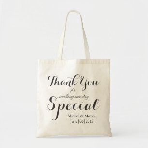 Thank You Custom Wedding Hotel Gift Tote Favour Bag