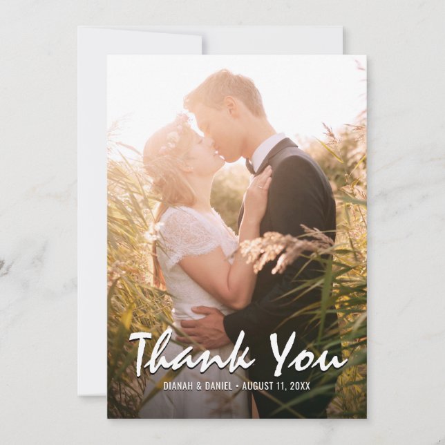 Thank You Custom Wedding Photo (Front)