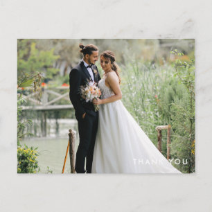 Thank You Custom Wedding Photo Postcards