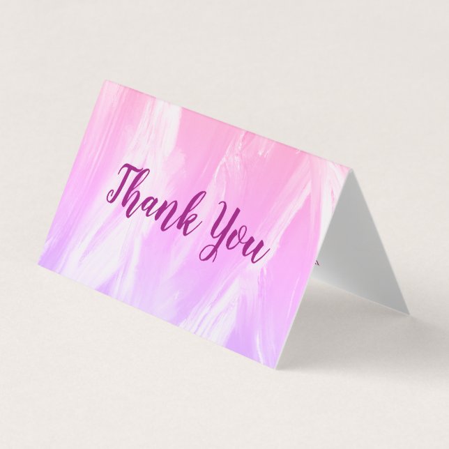 Thank You Customer Appreciation Purple Oil Paint Business Card (Front)
