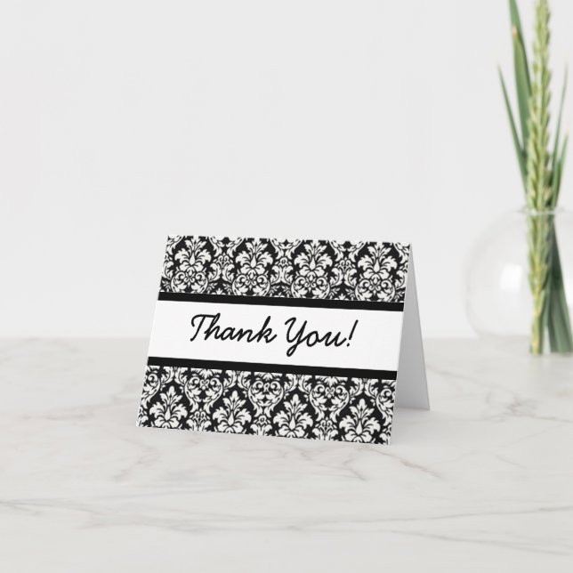 Thank You (customise font & colour) Card (Front)