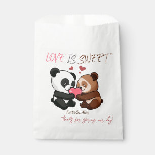Thank You, Cute Bear Couple, Love is Sweet Wedding Favour Bags