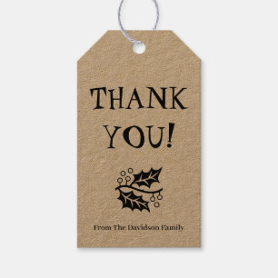 Thank You cute fall leaves custom Thanksgiving Gift Tags
