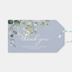 Thank You - Cute Greenery Eucalyptus Watercolor Gift Tags