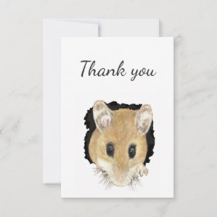 Thank You Cute Little Curious Mouse Animal