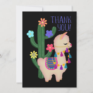 Thank You!   Cute Llama   You Customise Card