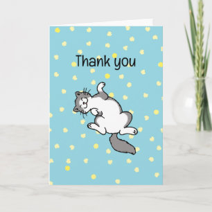 thank you (cute playful cat) card