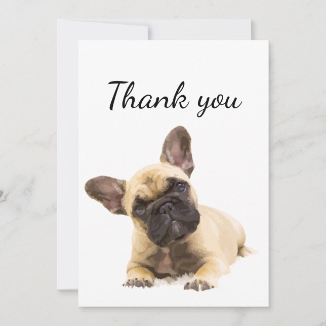 Thank You Cute Pug Dog Animal Fun (Front)