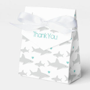 Thank You Cute Sharks Green Baby Shower Favour Box