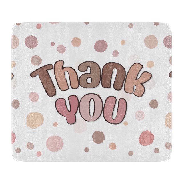 Thank you  cutting board (Front)