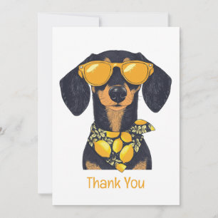 Thank You Dachshund Dog Sunglasses Lemons