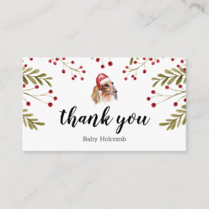 Thank you Dachshund Watercolor Festive Enclosure C Card