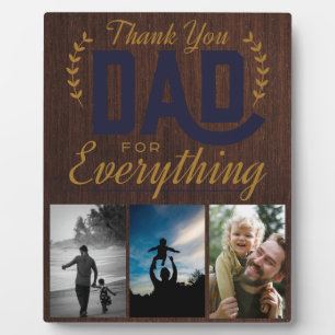 Thank You DAD for Everything Photo  Plaque