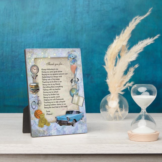 Thank you Dad Plaque (Side)