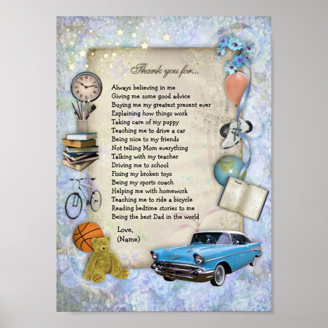 Thank you Dad Poster (Front)