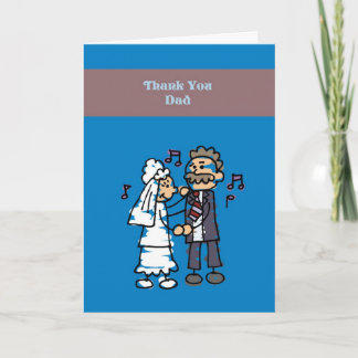 Thank You Dad Wedding Card