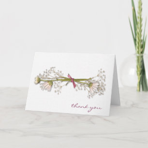 thank you daisy bouquet with ribbon card