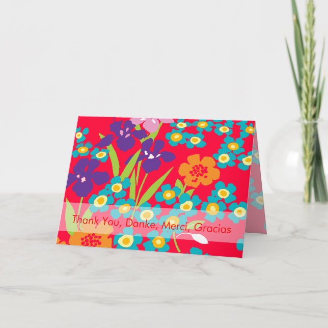 Thank You, Danke, Merci, Gracias card (Front)