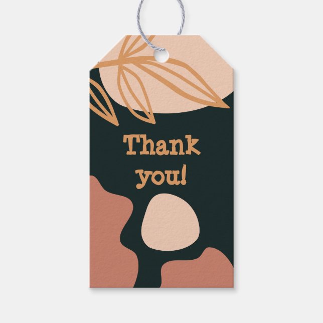 thank you dark tones gift tags (Front)
