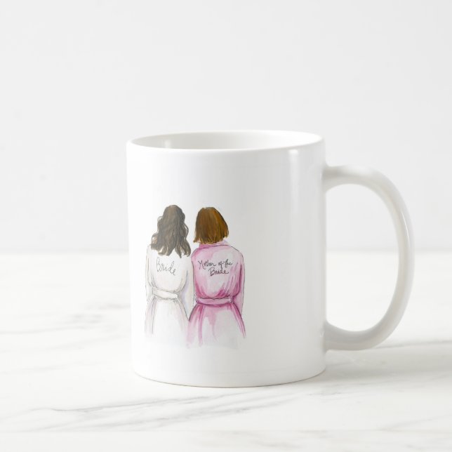 THANK YOU Dark Waves Bride Auburn Bob Mum Coffee Mug (Right)