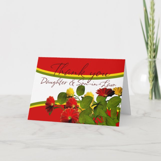 Thank you Daughter and Son-in-Law Card (Front)