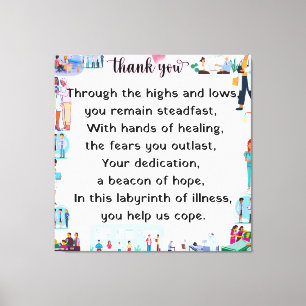 Thank you, dear hospital staff canvas print