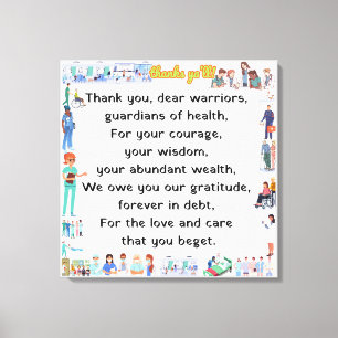Thank you, dear hospital staff canvas print