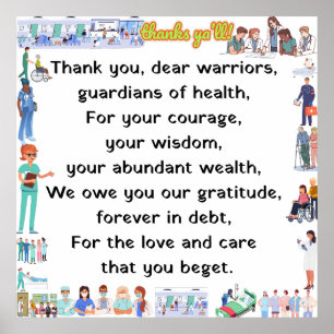 Thank you, dear hospital staff poster